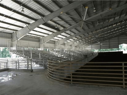 Bleachers inside the arena
